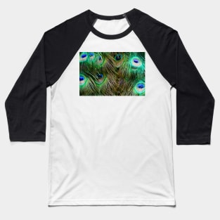 Peacock Feathers Baseball T-Shirt